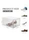 6-Pack Stackable Plastic Shoe Storage Boxes with Clear Doors &ndash; Durable &amp; Transparent Shoe Organizer for Sneakers, Heels, and More &ndash; Easy Assembly
