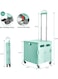 Compact Foldable Plastic Trolley with Storage Box, Multi-Functional Shopping Cart, Space-Saving Design for Groceries, Office Supplies, Travel, and Outdoor Use
