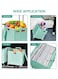 Compact Foldable Plastic Trolley with Storage Box, Multi-Functional Shopping Cart, Space-Saving Design for Groceries, Office Supplies, Travel, and Outdoor Use
