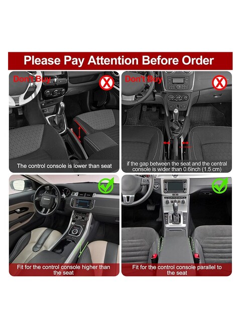 2-Pack Car Seat Gap Filler Organizer with Cup Holder &ndash; Side Pocket Console Storage for Phones, Keys, Wallets, Sunglasses, Coins &amp; Cards &ndash; Car Interior Organizer
