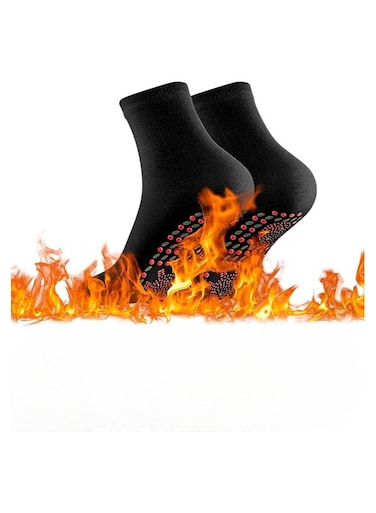 2 pair Self Heating Socks &ndash; Magnetic Heated Socks for Men and Women, Tourmaline Therapy for Outdoor Activities, Pain Relief, and Warmth
