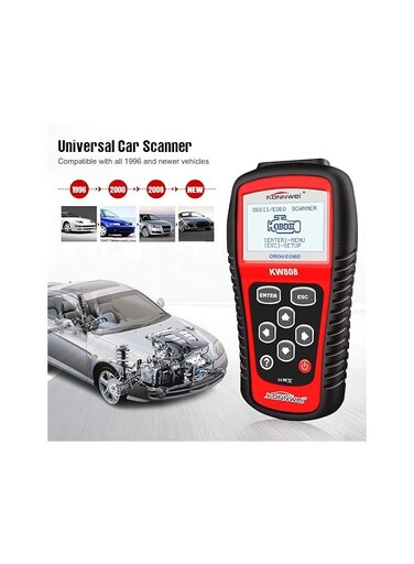 Professional OBDII Scanner with 2.8&quot; Screen, Full Diagnostic Scan Tool for Check Engine Light, Fault Code Analyzer for 1996 &amp; Newer Cars with OBD Protocol
