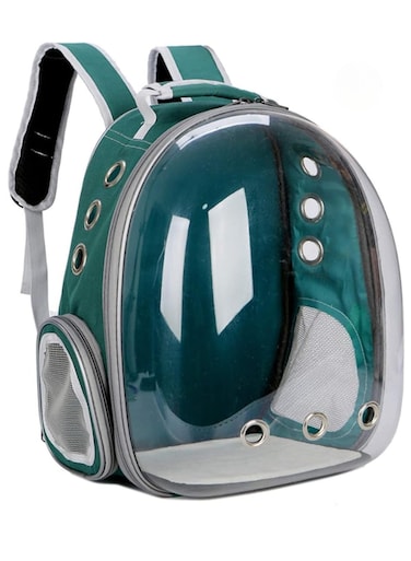 حامل حيوانات أليفة محمول قابل للتنفس للقطط والكلاب، حقيبة كتف مزدوجة مع نوافذ شفافة، حقيبة ظهر خفيفة الوزن للسفر للمغامرات الخارجية، مريحة للجراء