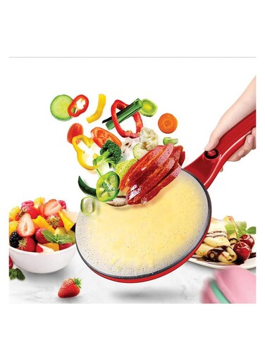 Electric Crepe Maker Machine  Non-Stick Pancake Pan, Versatile Griddle Baking Pan, Perfect for Crepes, Pancakes, and Cakes Easy to Clean Adjustable Temperature Control
