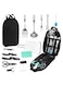 Camping Kitchen Utensil Set 15pcs &ndash; Portable BBQ Cookware Organizer, Compact Stainless Steel Camping Cooking Accessories with Case for Outdoor Campfire, Picnic
