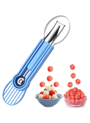 Melon Baller Scoop Set, 5-in-1 Stainless Steel Fruit Carving Tool Kit  Watermelon Knife, Fruit Scooper Seed Remover Pulp Separator, Fruit Slicer Digging Tool for Kitchen
