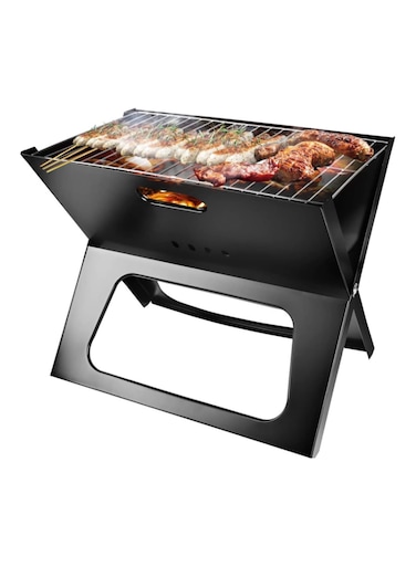 BBQ Grill for Camping &amp; Outdoor Use &ndash; Foldable, Portable, Durable Campfire Grill for Barbecues, Traveling, Picnics, Garden, and Beach Parties Compact Storage
