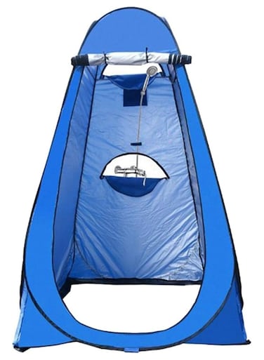 Portable Camping Shower Toilet Tent   Pop-Up Outdoor Privacy Tent for Camping, Hiking, Beach, and Festivals   Lightweight Waterproof Changing Room
