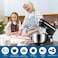 1000W Kitchen Stand Mixer, 4Qt Stainless Steel Mixing Bowl, 3 Attachments Whisk, Dough Hook, Beater), 8 Speed Electric Food Mixer for Baking, Cooking, and Kneading
