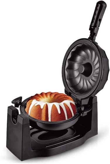 Electric Rotating Lava Cake Maker   1800W Rotating Toaster with Non-Stick Plate   Uniform Heating for Perfect Lava Cakes   Easy to Clean &amp; Rotatable for Consistent Cooking   Ideal for Home Baking
