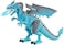 ألعاب Monster Blue Dragon RC Electric Walking Smoking Dragon Toy with Sound, Lights, Mist Spray, and Movable Wings – لعبة وحش تفاعلية يتم التحكم فيها عن بعد للأطفال