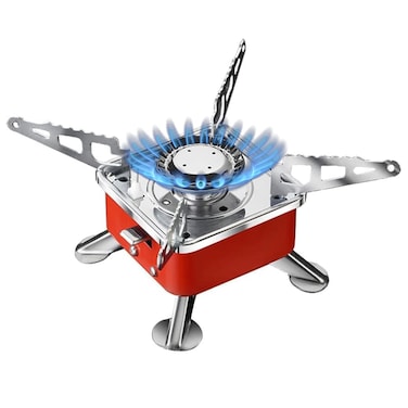 Portable Camping Gas Stove for Hiking, Picnic, and Outdoor Cooking &ndash; Mini Butane Burner with Folding Design, Compact Furnace for Camping, Travel, and Emergency Use
