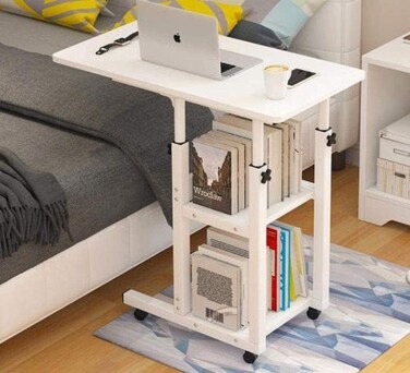 طاولة سرير محمولة قابلة للتعديل من Haosuo   مكتب كمبيوتر محمول متعدد الوظائف للأريكة والسرير   مكتب كمبيوتر متحرك قابل لتعديل الارتفاع للقراءة والرضاعة