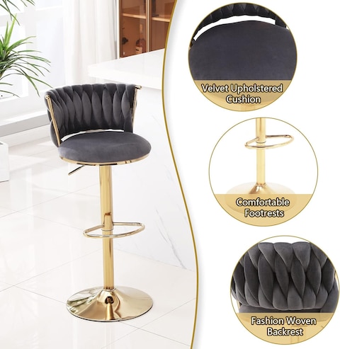 Albatha Holding Comfortable Bar Stool Chairs Swivel Bar Accent Bar