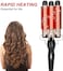 Electric Hair Curler - 3 Barrel 25mm Hair Waver Curling Iron Wand, Tourmaline Ceramic Hair Crimper with Fast Heating, Bubble Curl Styling Tool for Long Hair Beach Waves 
