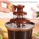 Electric Chocolate Fountain Machine, 3-Tier Chocolate Waterfall Fondue  Mini Chocolate Melting Fountain for Parties, Events, Buffets, Cafes  Restaurants 
