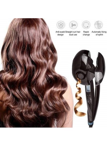 ماكينة تجعيد الشعر الاحترافية للسيدات - مكواة تجعيد الشعر Pro Perfect Curl Secret بتقنية التجعيد التلقائية الثورية، بكرة سهلة الاستخدام للنساء