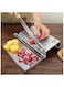 Manual Bone Meat Slicer &ndash; 15.3&rdquo; Stainless Steel Bone Cutter Machine   Heavy-Duty Rib, Fish, Chicken, and Beef Cutting Machine for Home and Commercial Cooking
