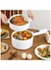 Mini Electric Hot Pot, 2.2L Non-Stick Portable Electric Pan &ndash; 700W Multifunction Cooking Pot for Oatmeal, Noodles, Steak, Eggs, and Ramen   Double-Layer Cooker for Dorms &amp; Apartments
