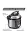 Pressure Cooker 1000W, 6L, 14 Smart Cooking Programs, Digital Display &amp; Manual Function for Personalized Recipes, Safety Features, PCM60.000SS - Silver
