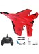 Remote Control Airplane Glider RC Plane 2.4 GHz, Easy to Fly Fighter Aircraft with Automatic Balance Gyro, EPP Foam Design, Ideal for Kids and Adults - Red
