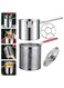 Stainless Steel Fryer Kit &ndash; Convenient Stove Fryer with Basket and Wok for Deep Frying Corn Tortillas, Mini Snacks, Turkey, and More &ndash; Durable Round Fryer