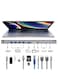 محطة إرساء USB-C 10 في 1 لجهاز MacBook M1 - موزع USB-C مع منافذ HDMI وVGA وUSB 3.0 بدقة 4K وType-C PD وGigabit Ethernet RJ-45 وقارئ بطاقات SD/TF وصوت 3.5 مم