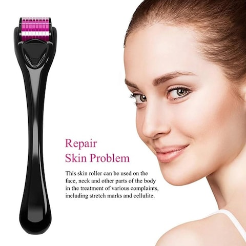 Derma Roller for Hair Growth, Skin Tightening, Beard Care, Acne Scars, and Stretch Marks   Microneedling Roller for Face, Scalp &amp; Beard   Easy-to-Use Skincare Tool
