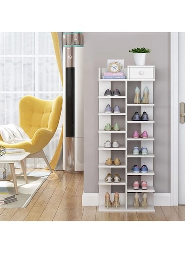 رف أحذية متعدد الطبقات - خزانة أحذية صغيرة بسيطة للاستخدام المنزلي، منظم موفر للمساحة مع أرفف متينة للمدخل أو غرفة النوم أو الخزانة، سهل التجميع