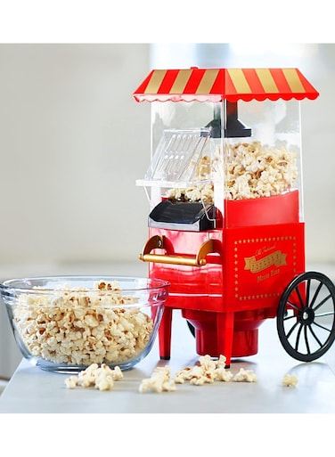 1200W Mini Hot Air Popcorn Maker, Automatic Electric Popcorn Machine for Home, Portable 220V Household Popcorn Maker