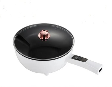 وعاء كهربائي ساخن مع جهاز تبخير، طباخ كهربائي متعدد الوظائف غير لاصق سعة 4 لتر، طباخ نودلز سريع محمول، طاقة قابلة للتعديل للرامين وشرائح اللحم والشوفان