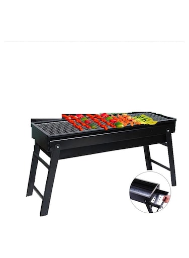 Portable Charcoal Barbecue Grill Foldable Stainless Steel BBQ Grill for Outdoor Camping Household Cooking  Picnics  Lightweight  Durable Compact BBQ Equipment
