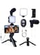 LED Video Light Kit with Microphone and Tripod &ndash; Complete Vlogging Kit for Phone, Camera, Video Recording, and Photography &ndash; Fill Light Accessories
