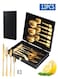 Stainless Steel Knife, Fork And Spoon Cutlery Set, Western Steak Knife And Fork Wooden Gift Box 12-Piece Set