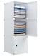 3 Cube Storage Cabinet Storage Shelves Plastic , White (3 cube white)