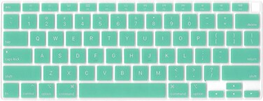 US Layout English language Silicone Keyboard Cover Skin For MacBook Air 13" 2020 With Touch ID Model:- A2179/A2337 M1 Chip, Keyboard Accessories" Mint Green