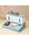 3-in-1 Automatic Cat Feeder Detachable Cat Dog Bowl Elevated Water Dispenser Large Capacity Cat Treat Bowl with Top Storage