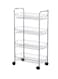 4-Layer Vegetable Trolley Silver 4Liters