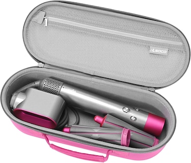 RLSOCO Airwrap Travel Case for Dyson Airwrap,Storage Airwrap Only for easy travelling - Pink   Shockproof, Dustproof, With Wrist   Compact Design with YKK Zipper &amp; Scratch Protection