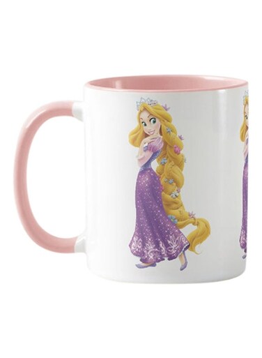 Piece Printed Rapunzel Mug White &amp; Pink