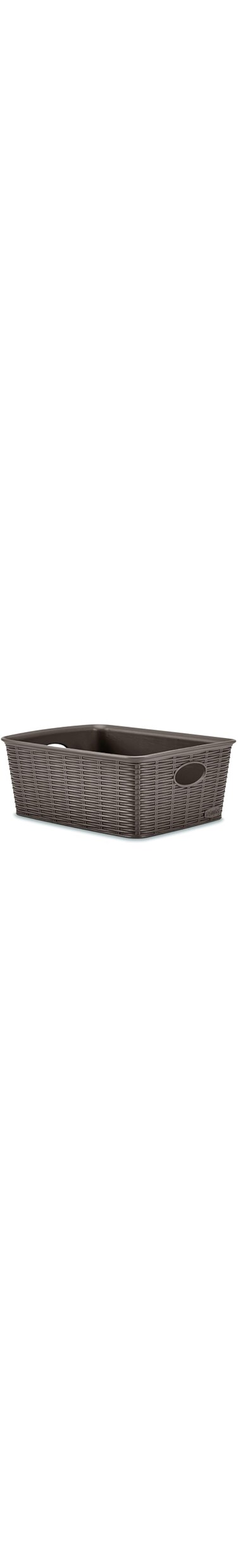 Stefanplast Elegance Rattan Basket, Dove Grey, 25 X 19 10 Cm