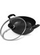 Hard Anodized Deep Kadai with Glass Lid - 26 cm, 4.1 L (Induction Friendly)