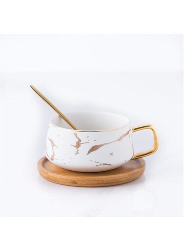 KH Cups and Saucers, Coffe Cups with Gold Trim, Small Coffee Cup, Porcelain ceramics Espresso Cup,Milk cup, advanced Mugs (white, Short cup)