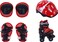 Colorland Toys Top Gear Quad Skate Shoes 31-34 Red Tg-9008