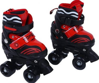 Colorland Toys Top Gear Quad Skate Shoes 31-34 Red Tg-9008