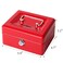 Jssmst Small Lock Cash Box With Money Tray, Locking For Kids Slot On Top, Red Box, 5.91 X 4.72 2.95 Inches, Cb003-R