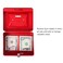 Jssmst Small Lock Cash Box With Money Tray, Locking For Kids Slot On Top, Red Box, 5.91 X 4.72 2.95 Inches, Cb003-R