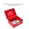 Jssmst Small Lock Cash Box With Money Tray, Locking For Kids Slot On Top, Red Box, 5.91 X 4.72 2.95 Inches, Cb003-R
