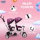 Lovely Baby 2-Seater Tricycle For Kids Lb 525Hc, Double Ride Trike, Twin Baby Carrier with Canopy, Rear Basket, Bell, Push Handle, Safe Toddler Riding Pedal Trike For Children Age 1-3 Years (Purple)