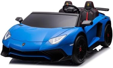 Color Land Toys Licensed Lamborghini Aventador Electric Car For Kids Xxl, 24 V Blue